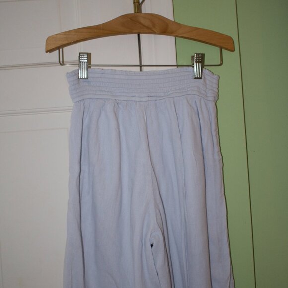Abercrombie & Fitch Women's Pull-On Wide Leg Pants in Light Blue - Picture 4 of 5